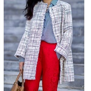 Banana Republic Long Tweed Coat with Bell Sleeves